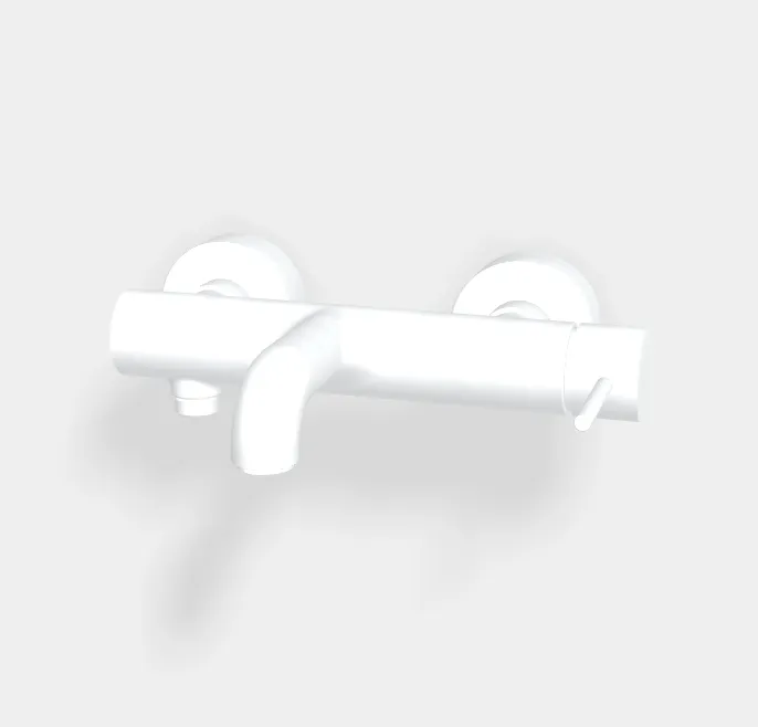 Смеситель для ванны и душа Fima Carlo Frattini Spillo Up, белый матовый (F3034/1NBS)