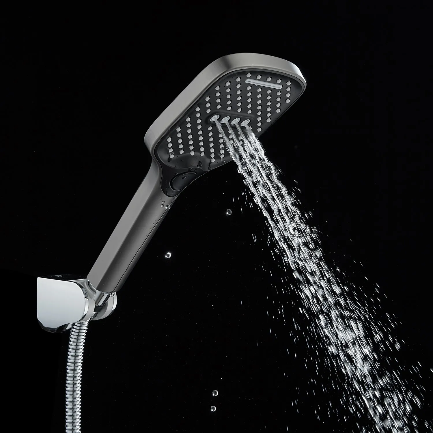 Смеситель на борт ванны Shevanik S4112T, оружейная сталь