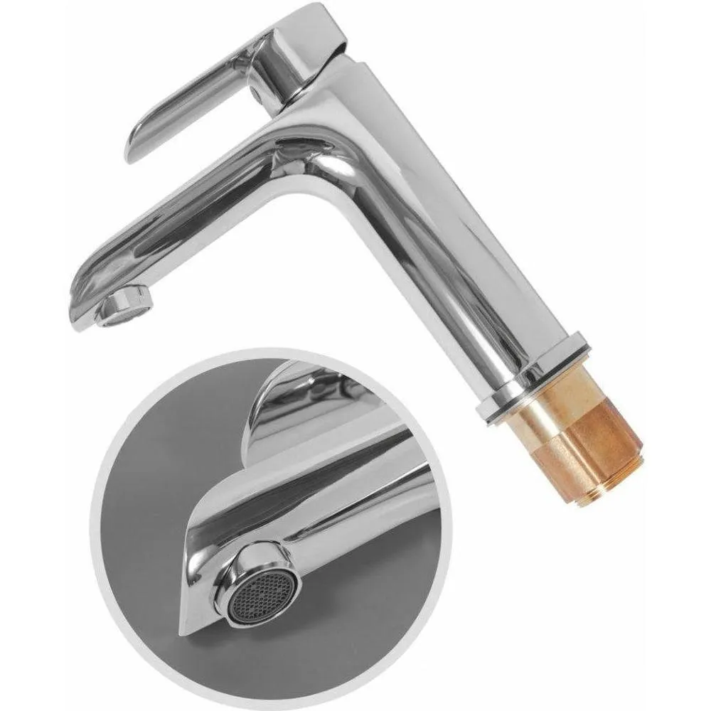 Смеситель для раковины Hansberge H1033C, хром