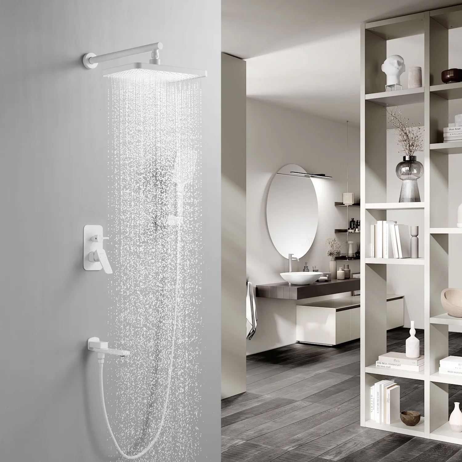 Душевая система встраиваемая Shevanik S9935C, белый