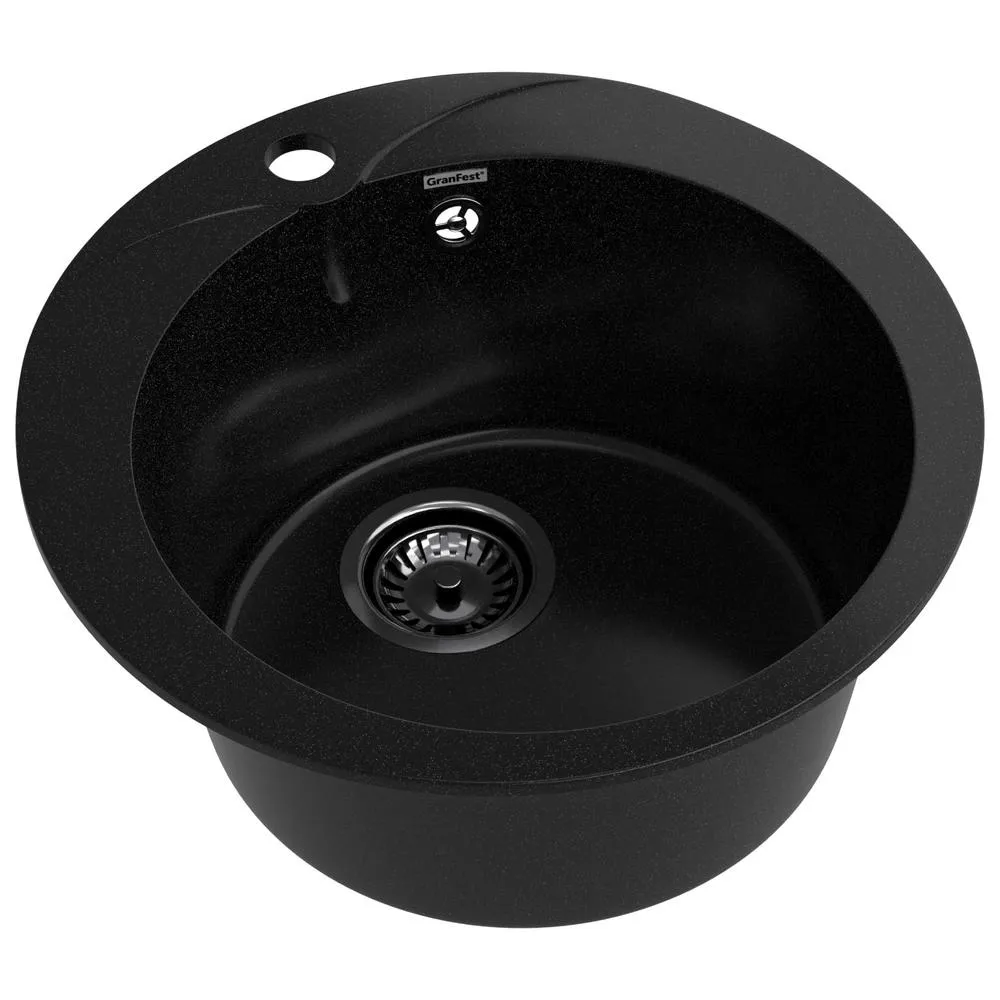 Кухонная мойка GranFest RONDO 480, черный