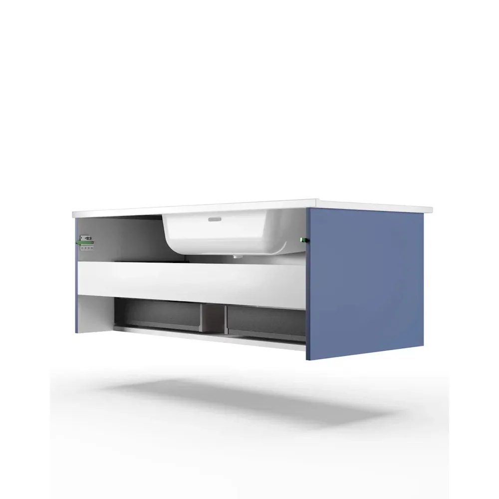 Тумба под раковину подвесная La Fenice Terra FNC-01-TER-BG-100, синяя