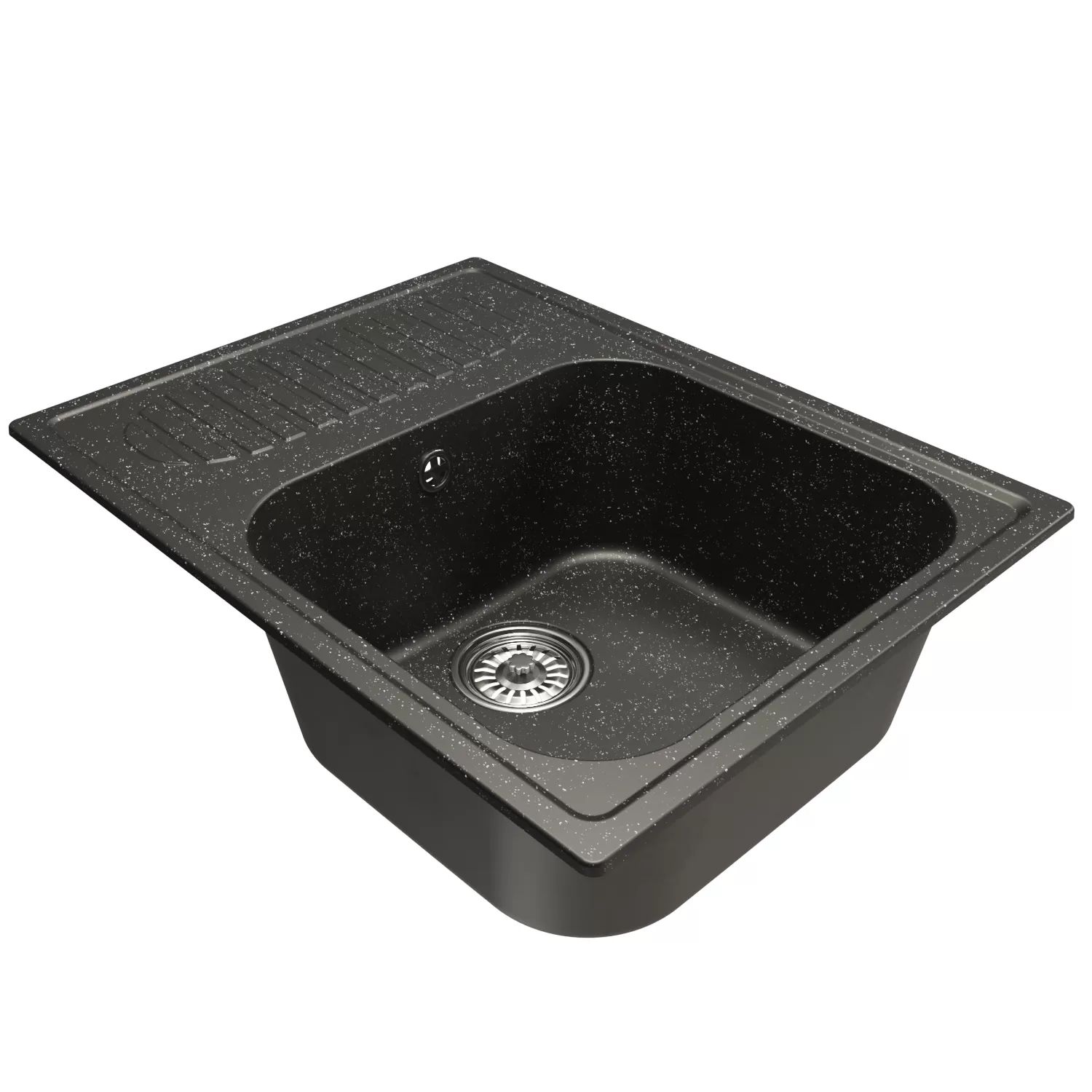 Мойка MIXLINE ML-GM18 с крылом  черная (308) 640*490*190мм NEW (551970)