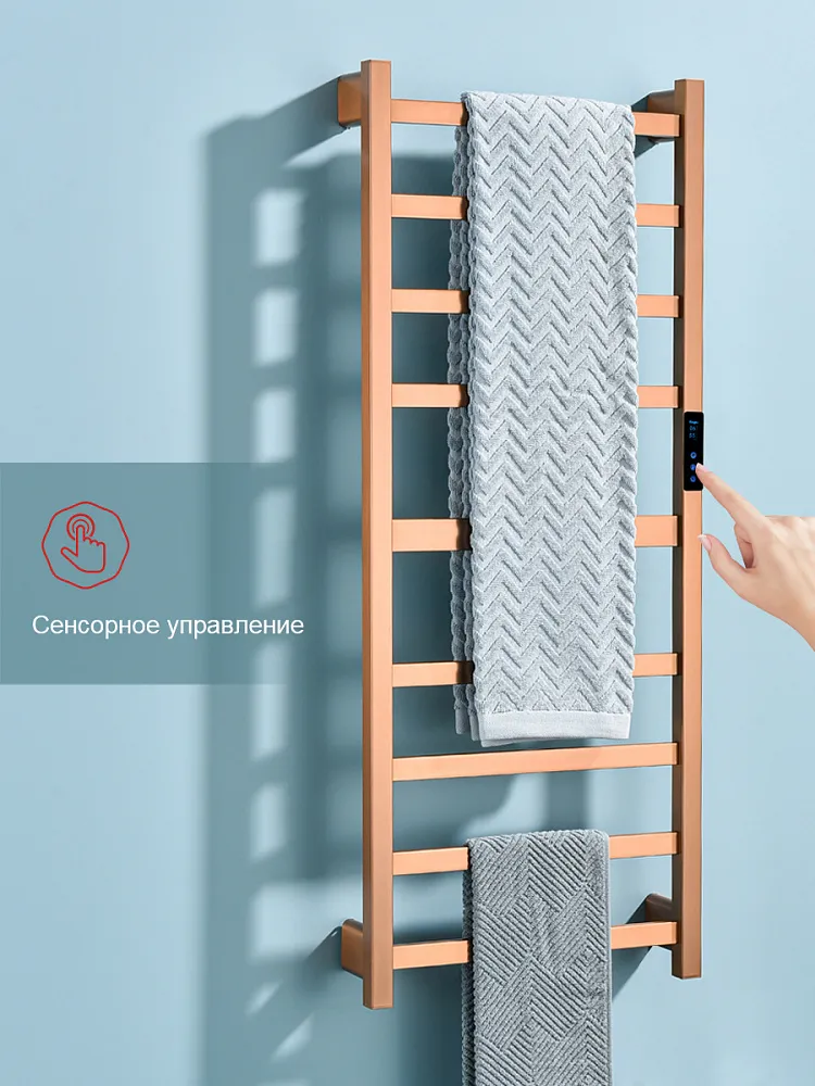 Полотенцесушитель электрический RAGLO R350.09.33 настенный 40 см сенсорный с терморегулятором, матовая медь