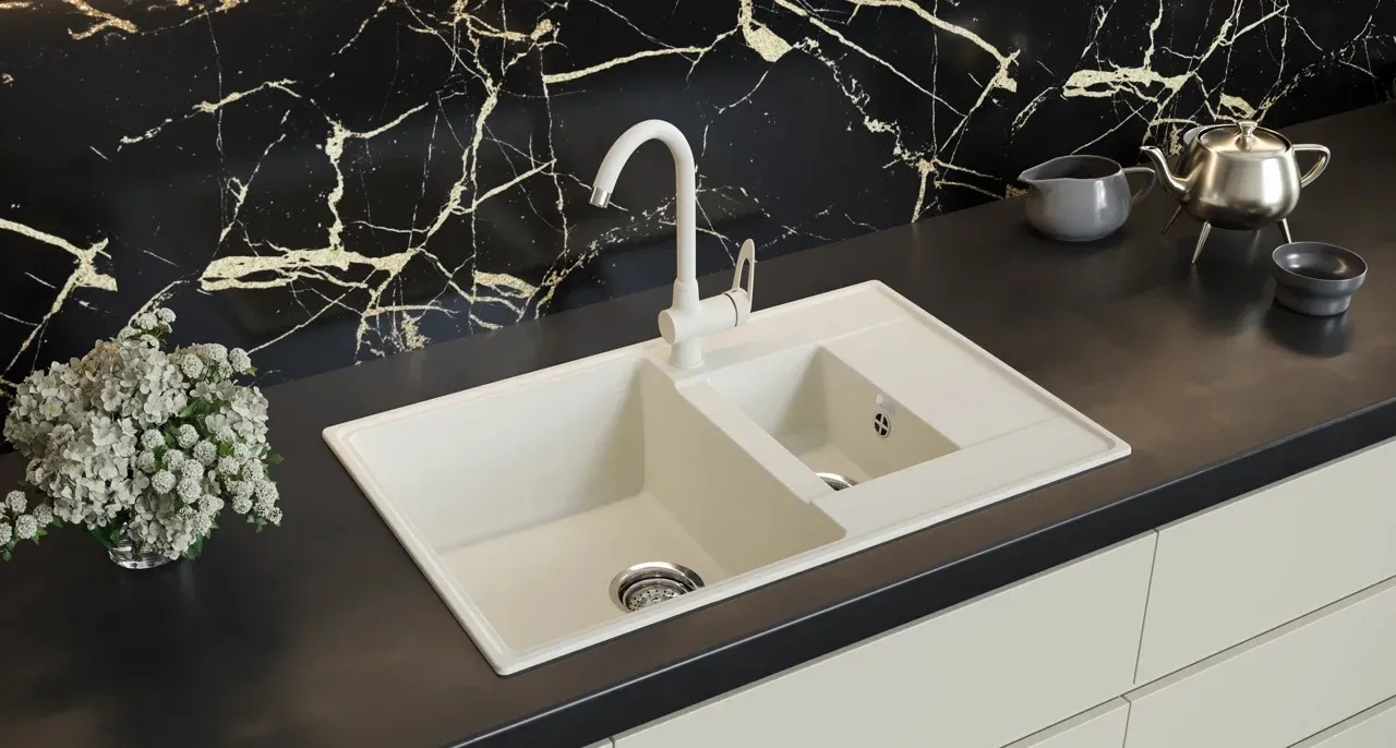 Кухонная мойка Ulgran Quartz Prima 780 1,5K-01, жасмин