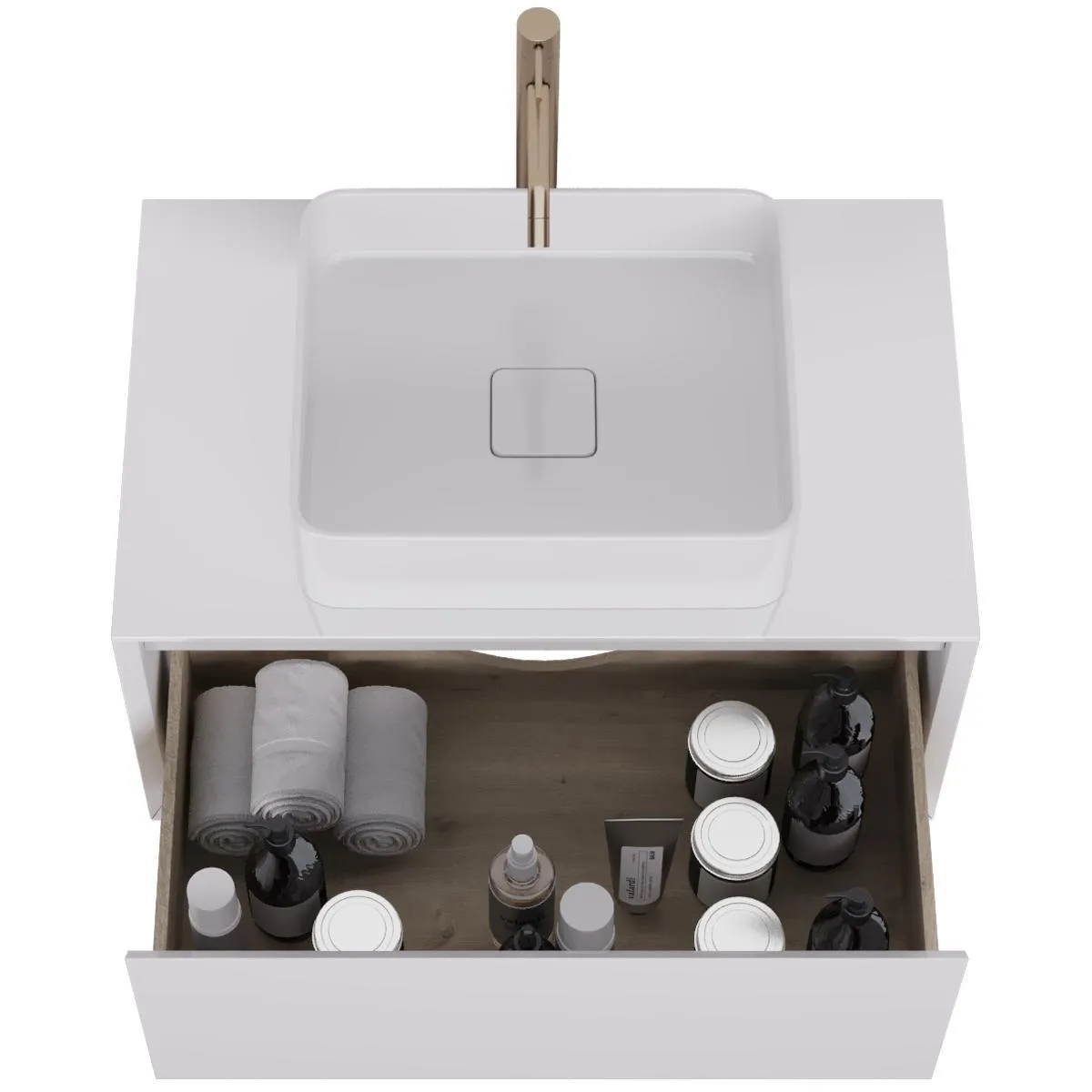 Тумба под раковину подвесная Dreja Insight 80 см, белый