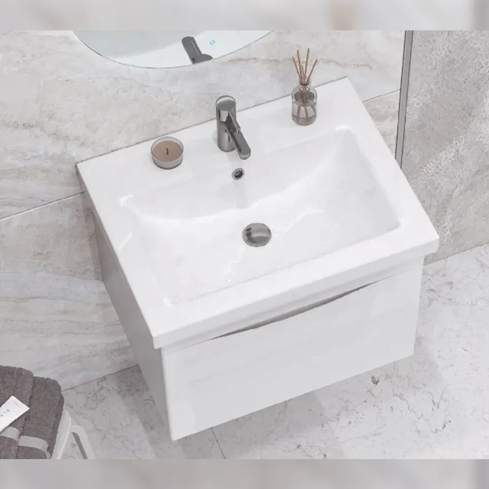 Тумба с раковиной подвесная Velvex Vizo tpVIZ.60.1Y-21, 60 см