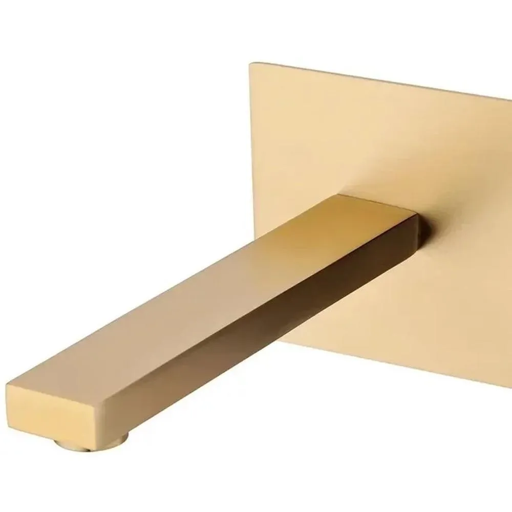 Смеситель для раковины встраиваемый Grocenberg GB588MG, матовое золото