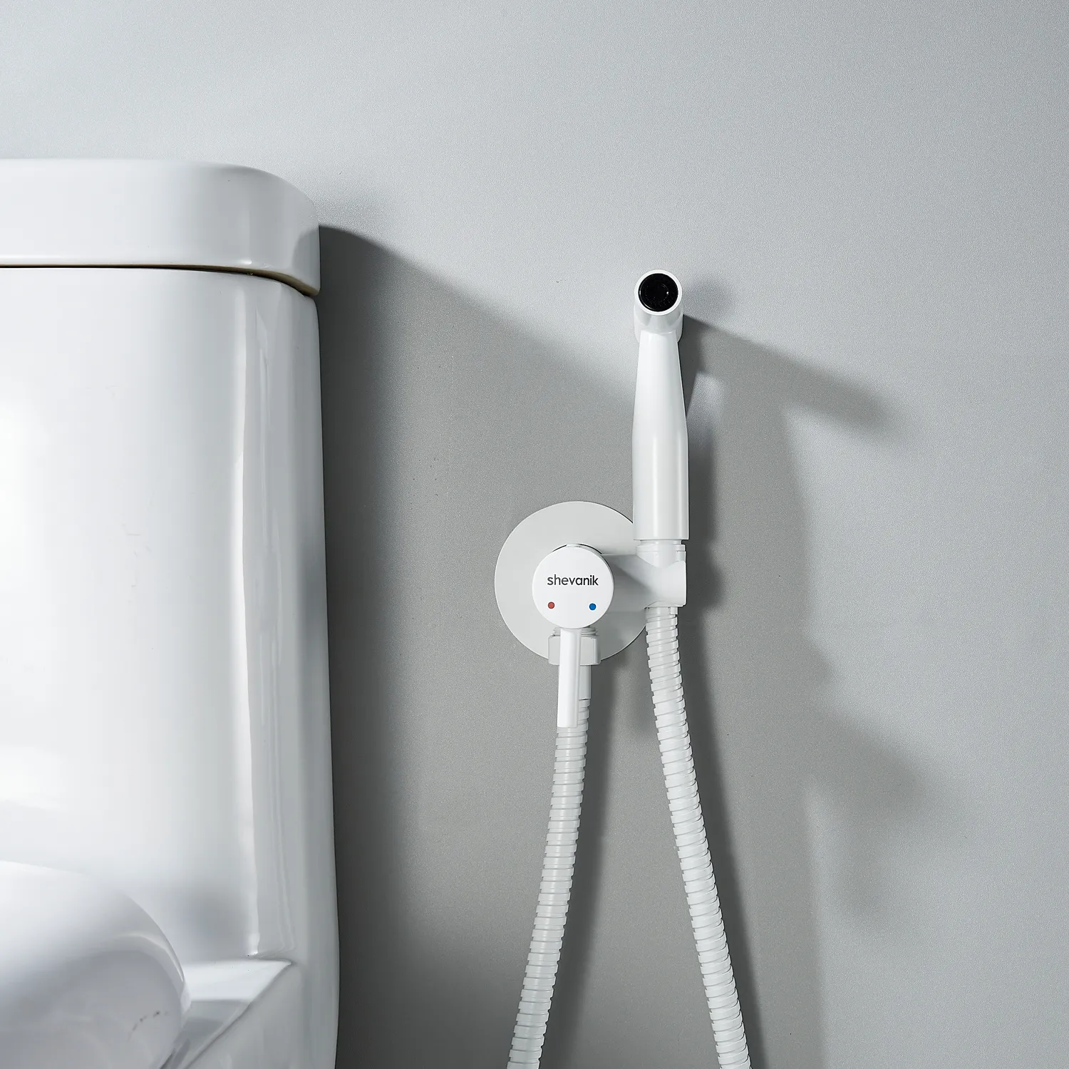 Гигиенический душ со смесителем Shevanik S147C, белый