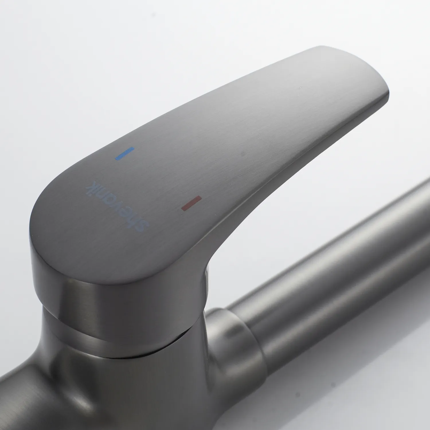 Смеситель для кухни Shevanik S5053T, оружейная сталь