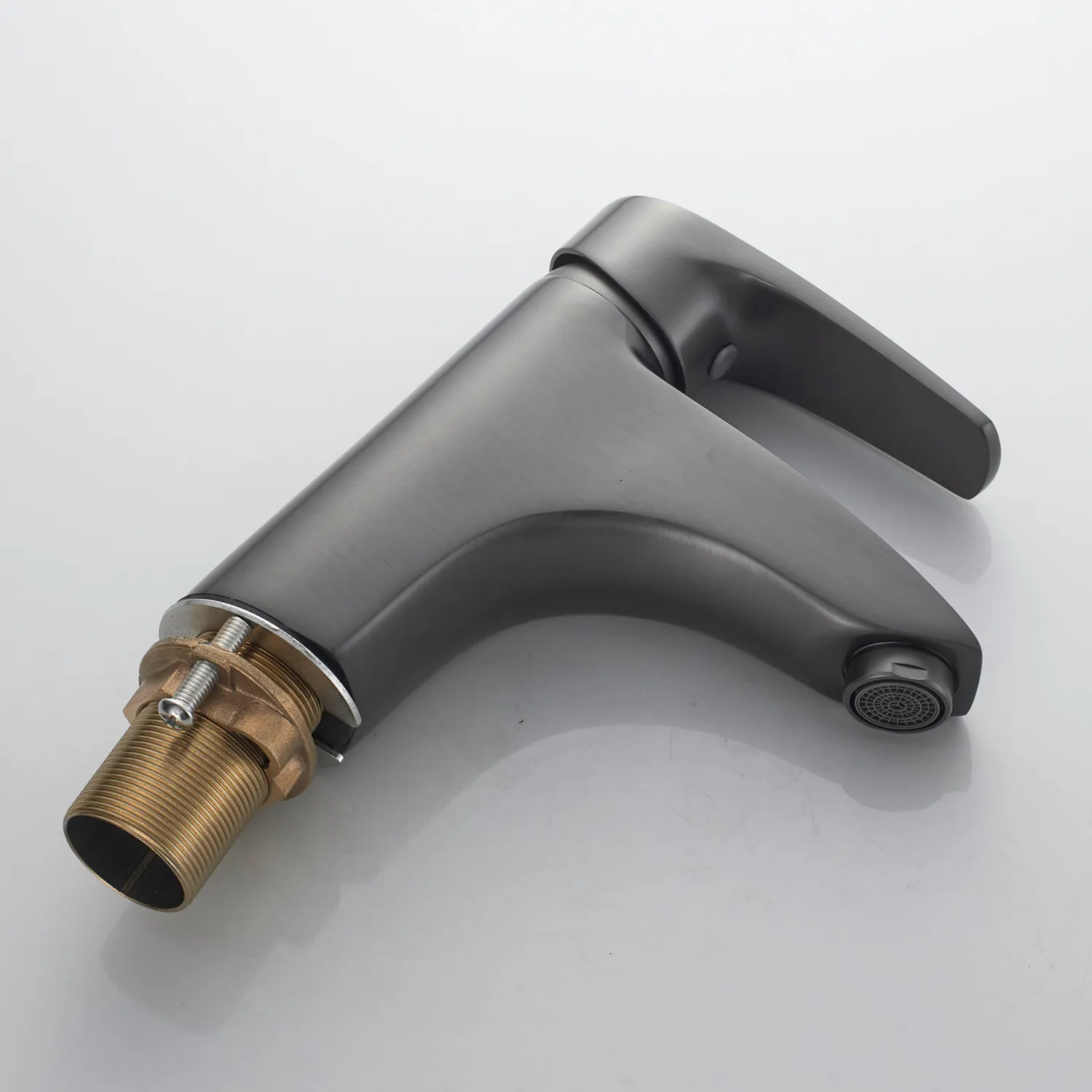 Смеситель для раковины Shevanik S5001T, оружейная сталь