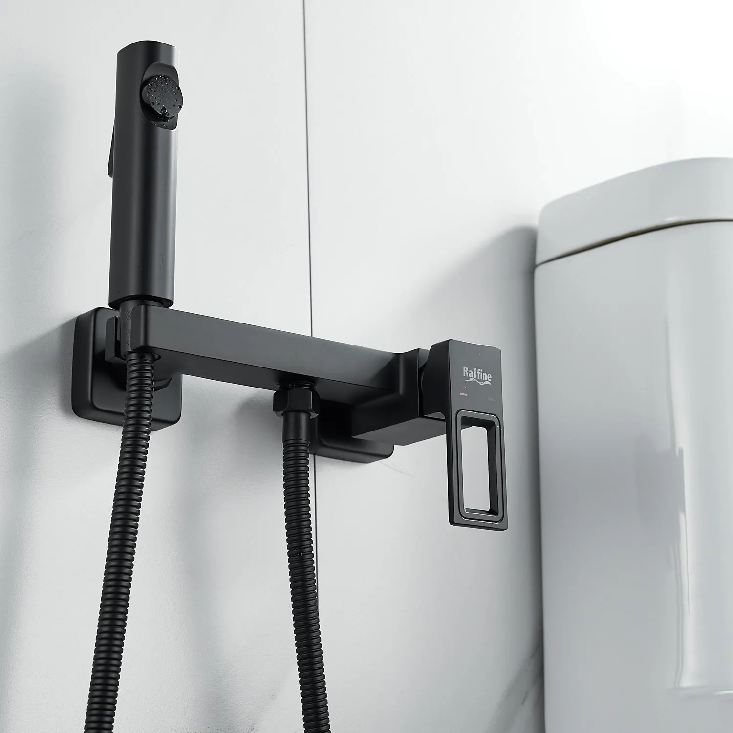 Гигиенический душ со смесителем Raffine F0596H-1, черный