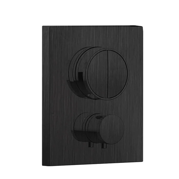 Смеситель для душа Almar Core, на 2 потребителя, Absolute Black Brushed PVD (E176682.AB)