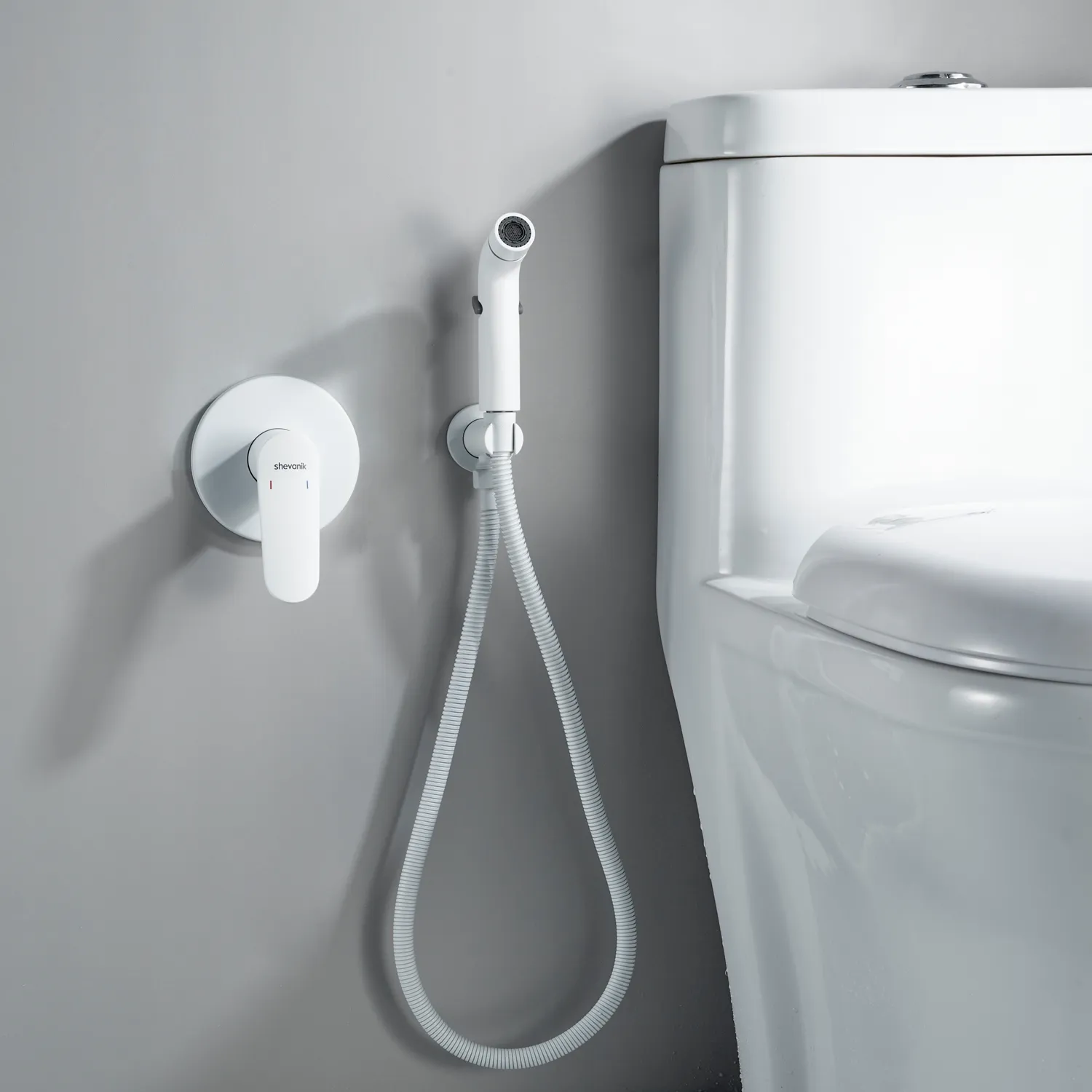 Гигиенический душ со смесителем Shevanik S4305C, белый