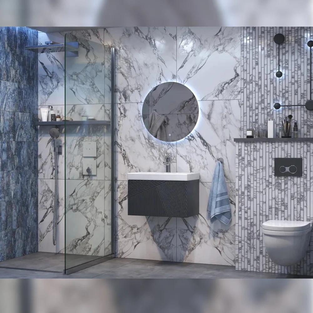 Тумба с раковиной подвесная Velvex Edge tp.EDG.9696.60.1Y графит, 60 см