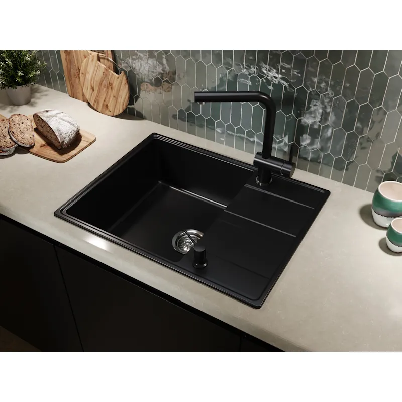 Кухонная мойка Grandex Aqua Topline 600314, черный