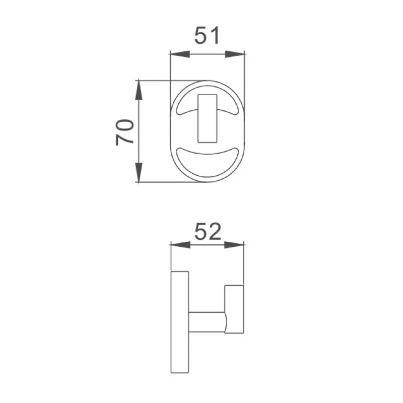 Крючок для ванной комнаты D-Lin D281700, хром