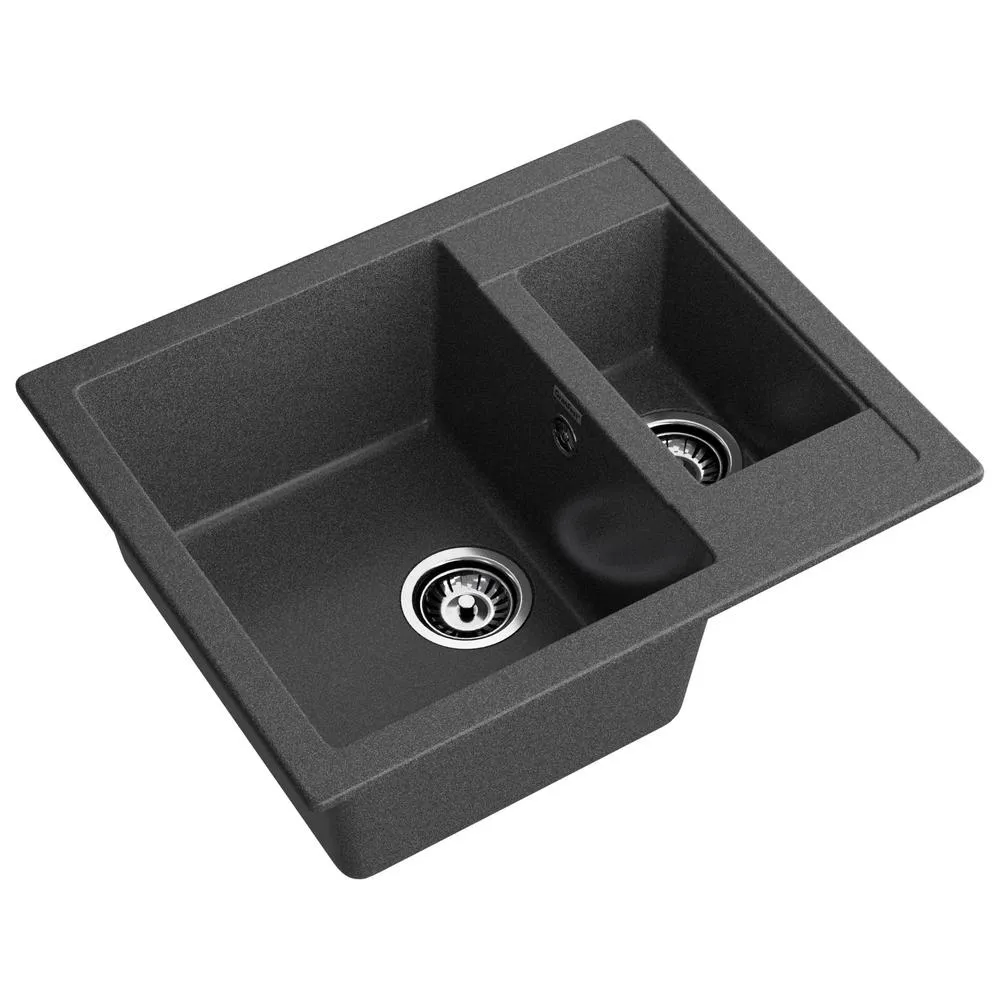 Кухонная мойка GranFest QUADRO 610K, графит