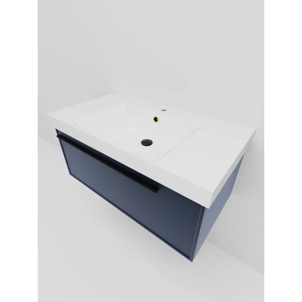 Тумба под раковину подвесная La Fenice Elba FNC-01-ELB-BG-90, синяя