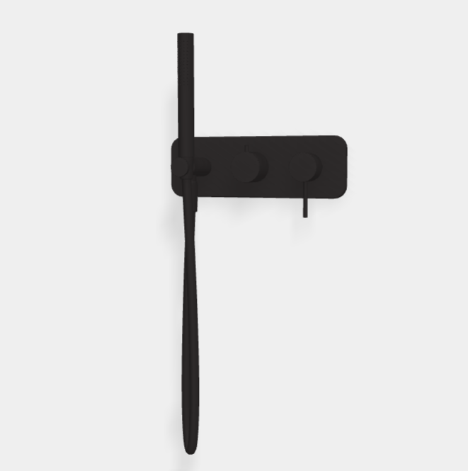 Смеситель для душа Fima Carlo Frattini Spillo Up, на 2 потребителя, черный матовый (F3049WX2NS)