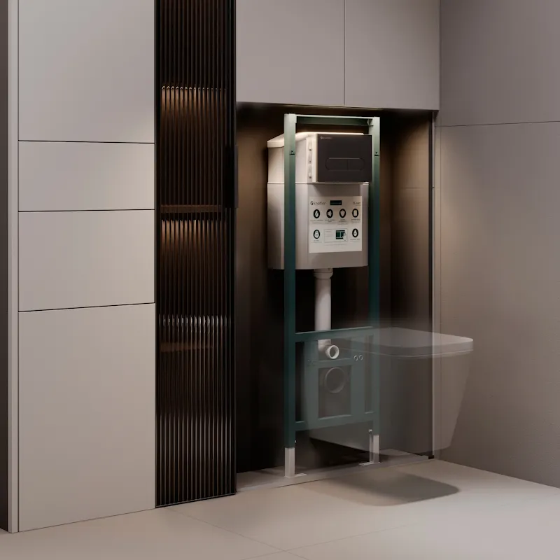 Инсталляция для подвесного унитаза Knotlor ISWC401FG, бирюзовый