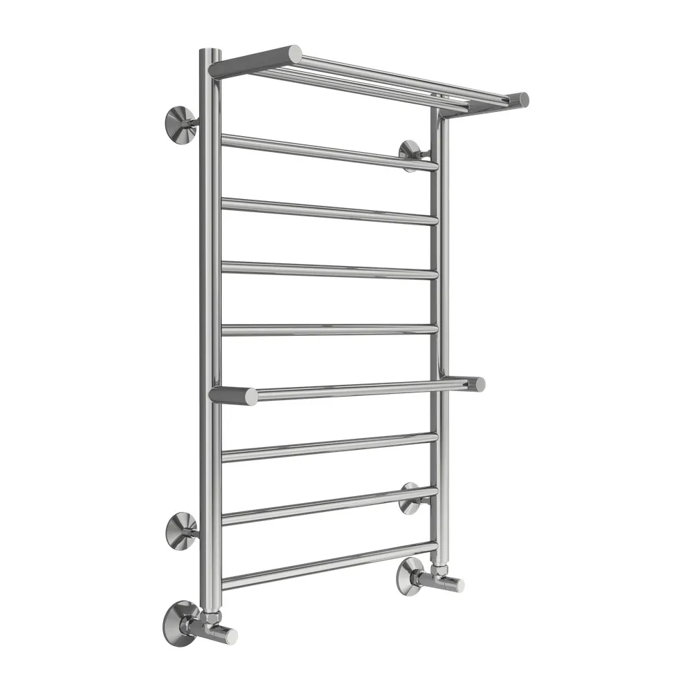 Полотенцесушитель водяной с полкой Terminus Аврора П8 50х80, хром