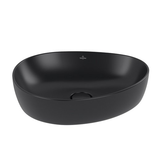 Раковина накладная Villeroy & Boch Antao 4A7351R7 Pure Black с CeramicPlus (510х400 мм)