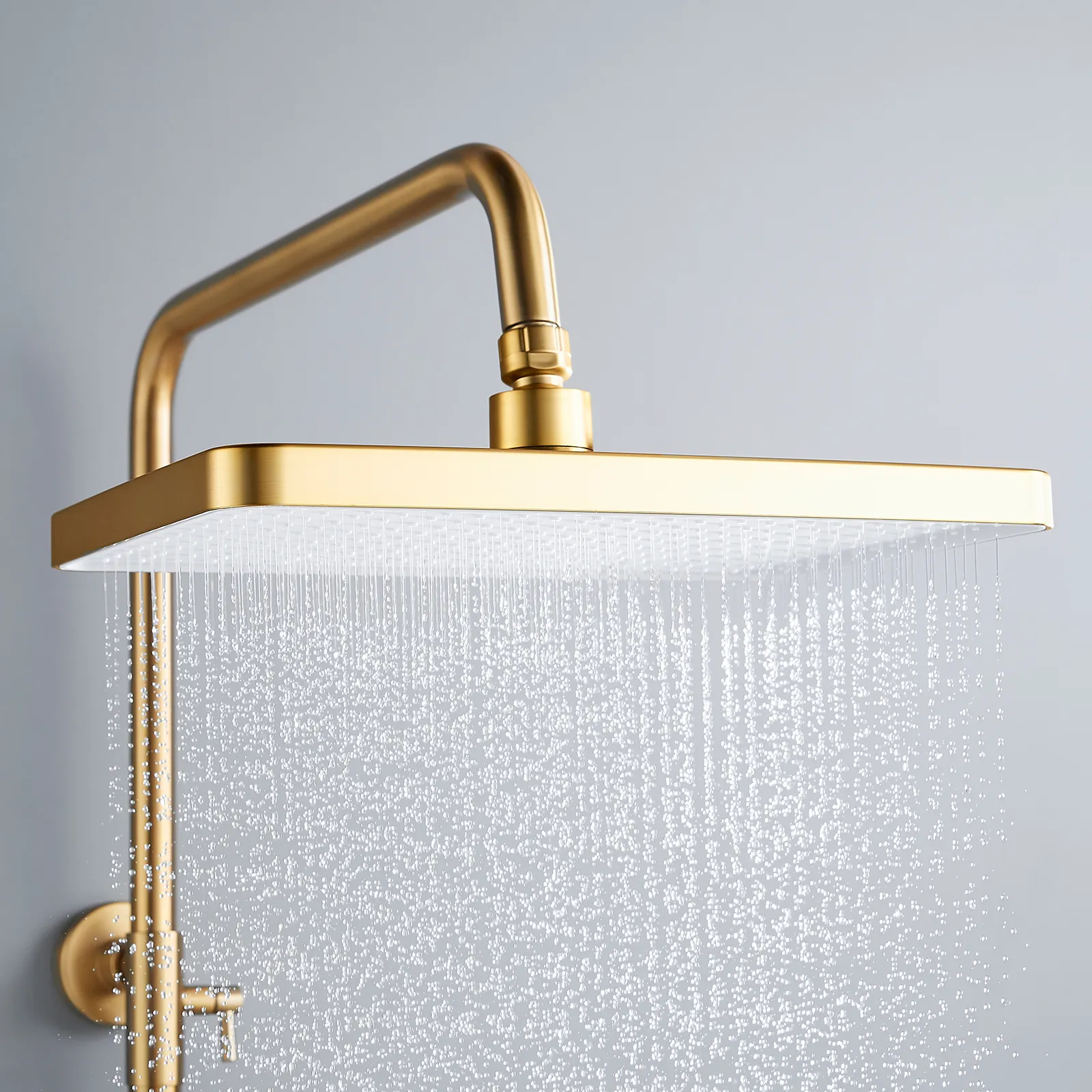 Душевая система Shevanik S4536G, золотой сатин