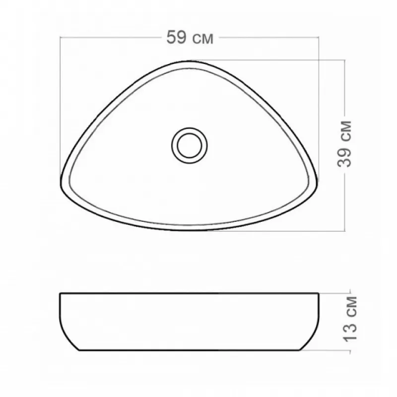 Раковина чаша Maretti EL13NS56-560, черная