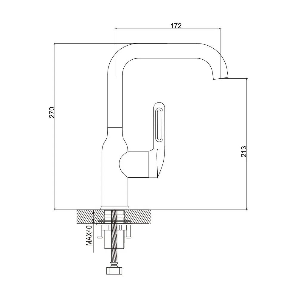 Смеситель для раковины Raffine F201H, черный