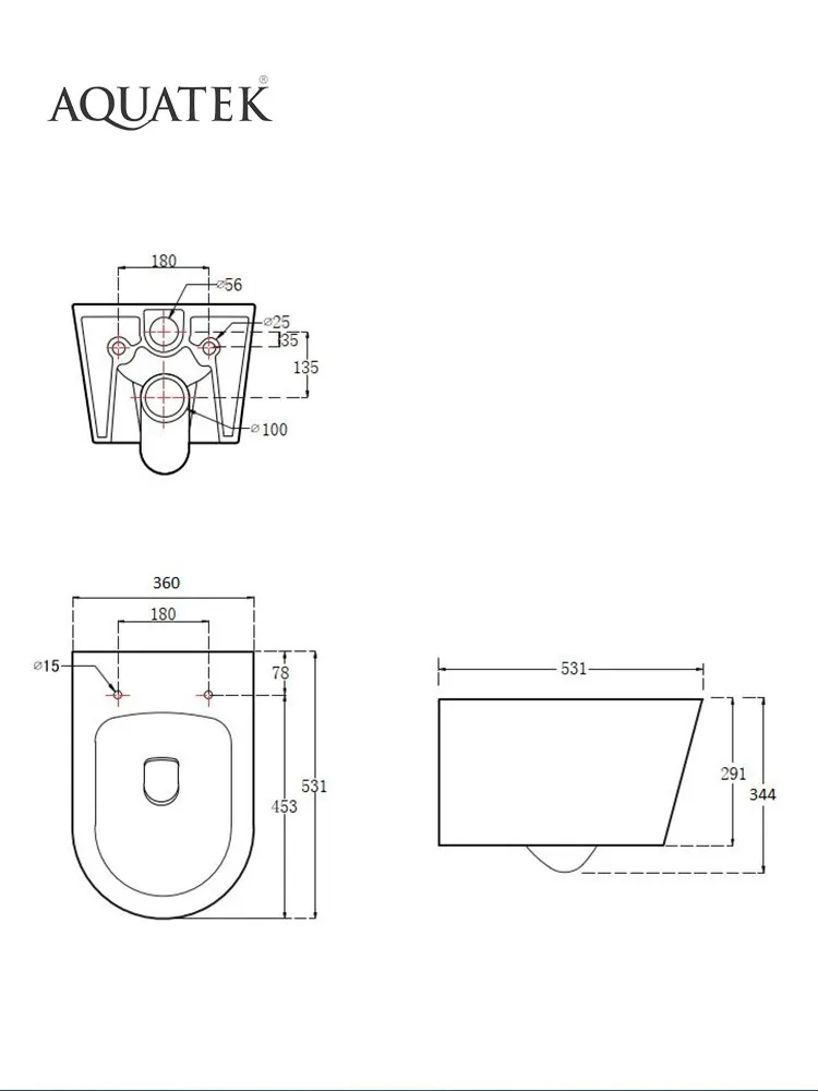 SET AQUATEK ОБЕРОН T-012 4в1 (рама INS-0000017 +крепеж KKI-0000002+ клавиша KDI-0000012+унитаз AQ1365T-00 ОБЕРОН с тонким сиденьем soft-close)