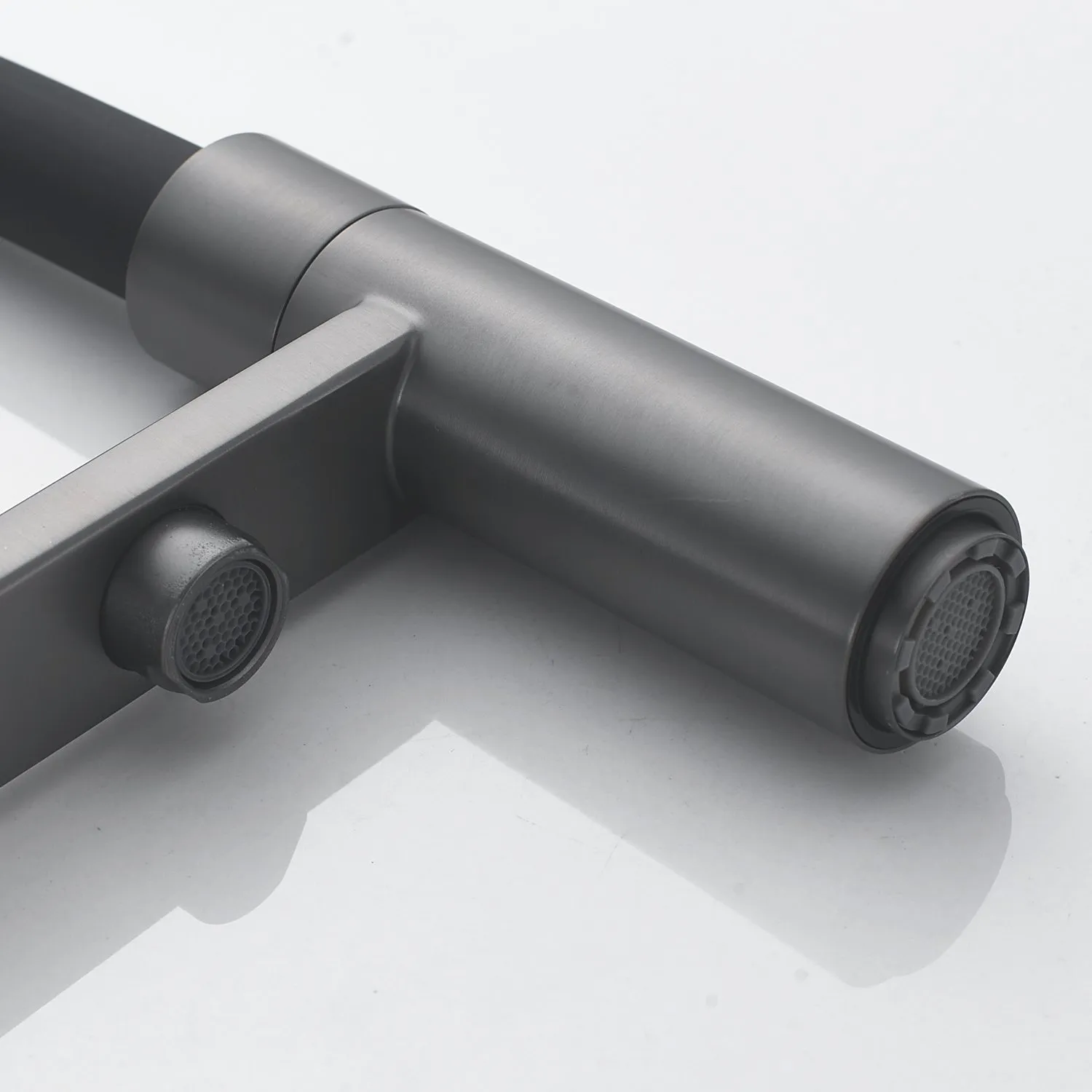 Смеситель для кухни с подключением фильтра Shevanik S178T, оружейная сталь