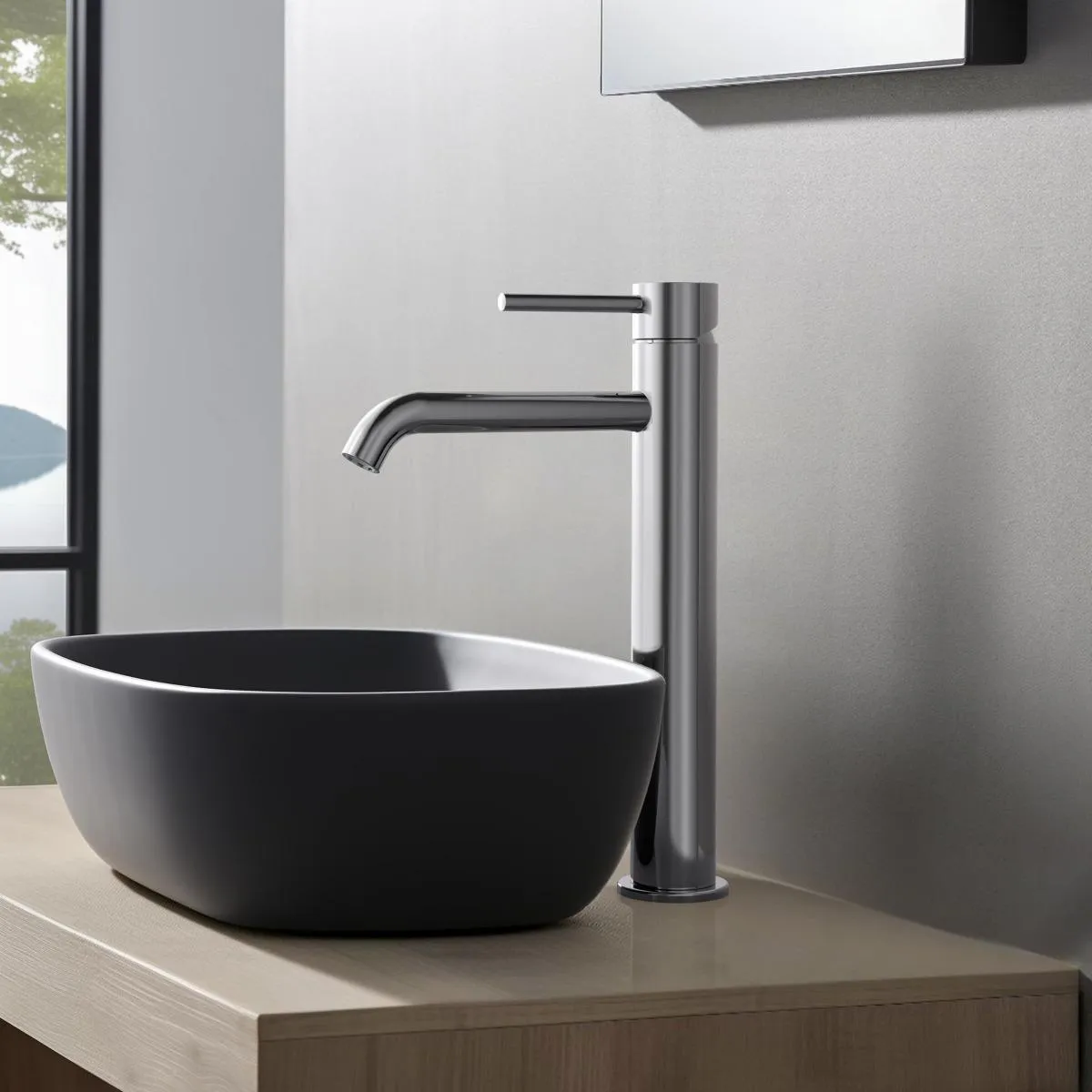 AQ1304CR ЕВРОПА смеситель для раковины 215, без донного клапана