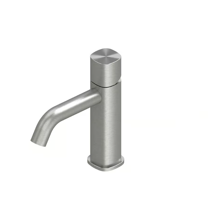 Смеситель для раковины Quadro design SUPER, сталь брашированная (22 01T AS)