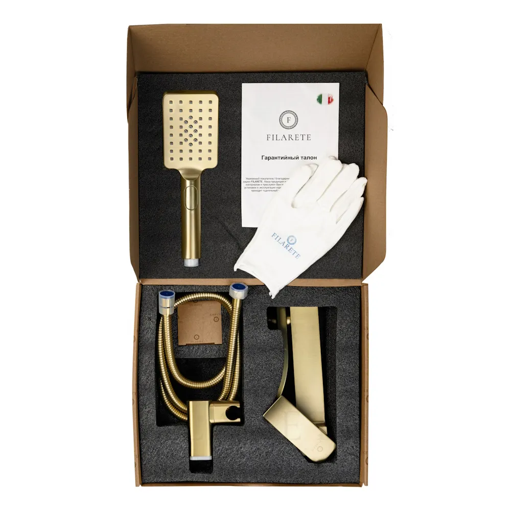 Смеситель для ванны FILARETE Waterfall FL2110MG, матовое золото