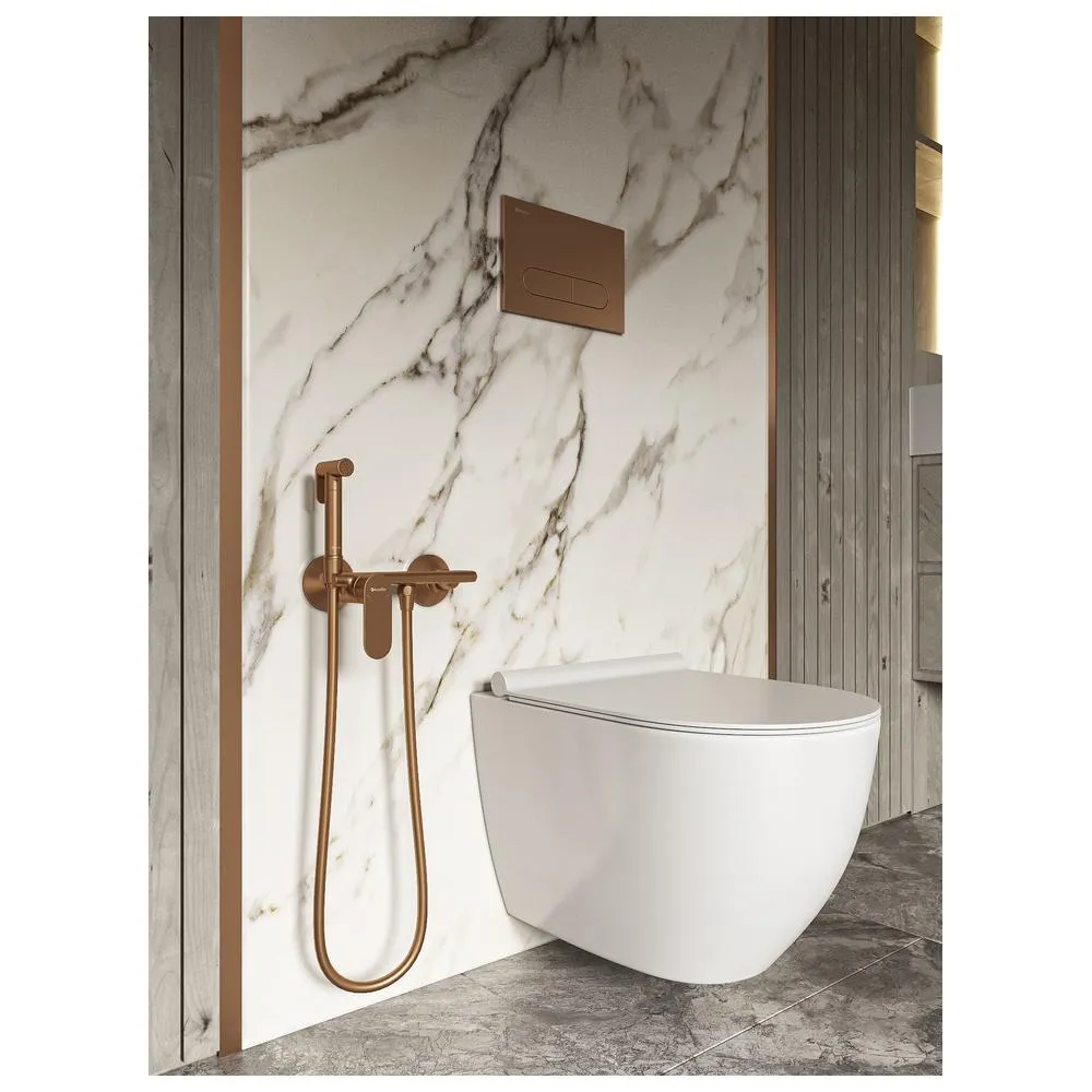 Гигиенический душ со смесителем Knotlor FHS01S0RB, бронза