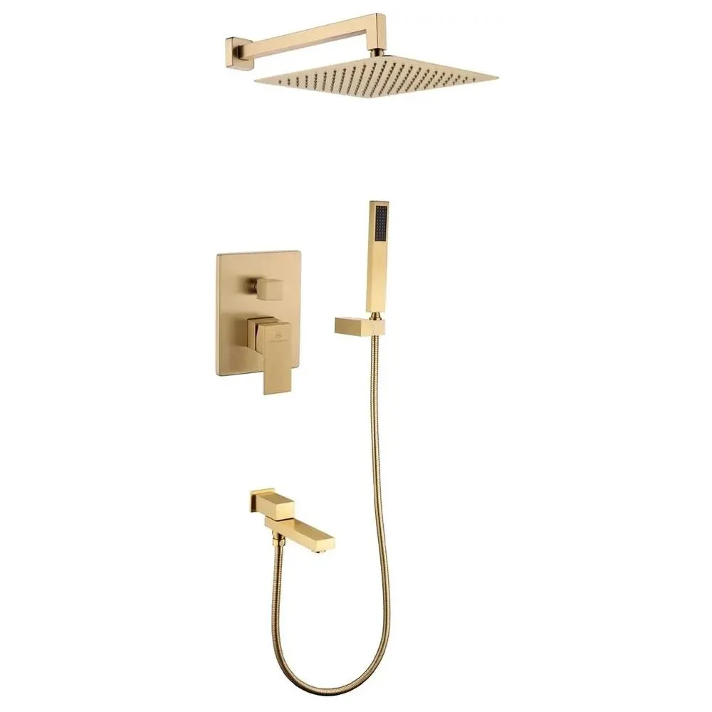 Душевая система встраиваемая Grocenberg GB5089MG-1, матовое золото