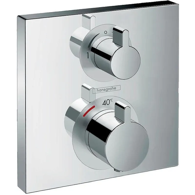 15714000S Set HG Ecostat Square термостатический смеситель для душа (15714000+01800180)