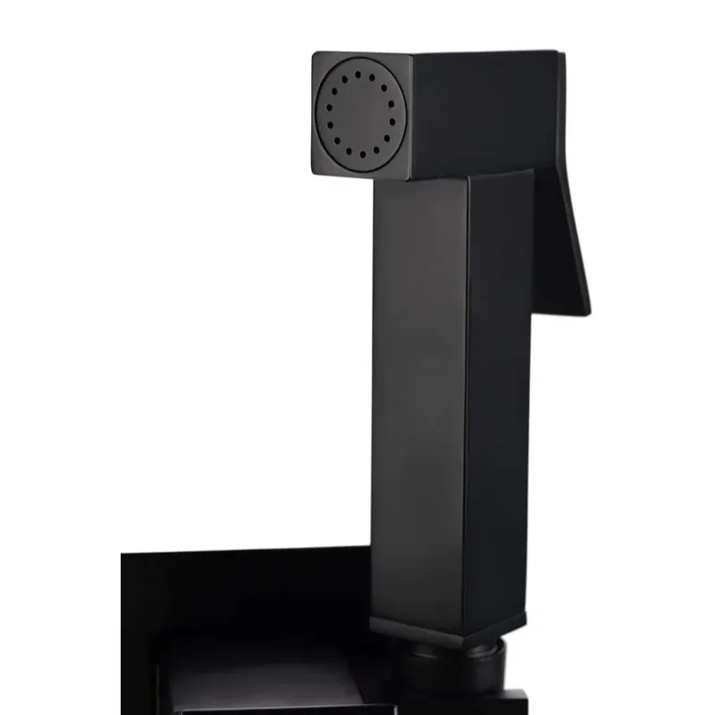 Гигиенический душ со смесителем встраиваемый FILARETE Fing FL101BL, черный