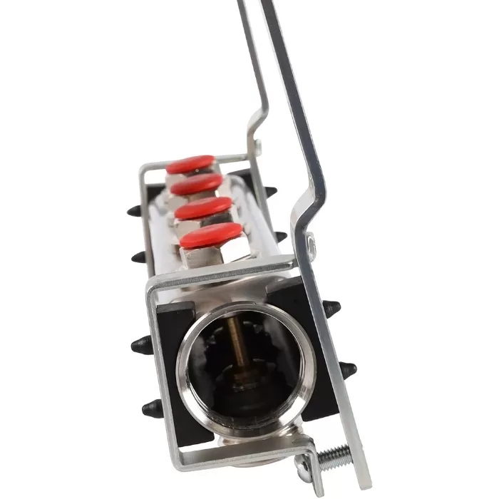 Коллектор Rommer 1"x3/4" на 4 контура с запорными клапанами (нерж. сталь) (RMS-3200-000004)