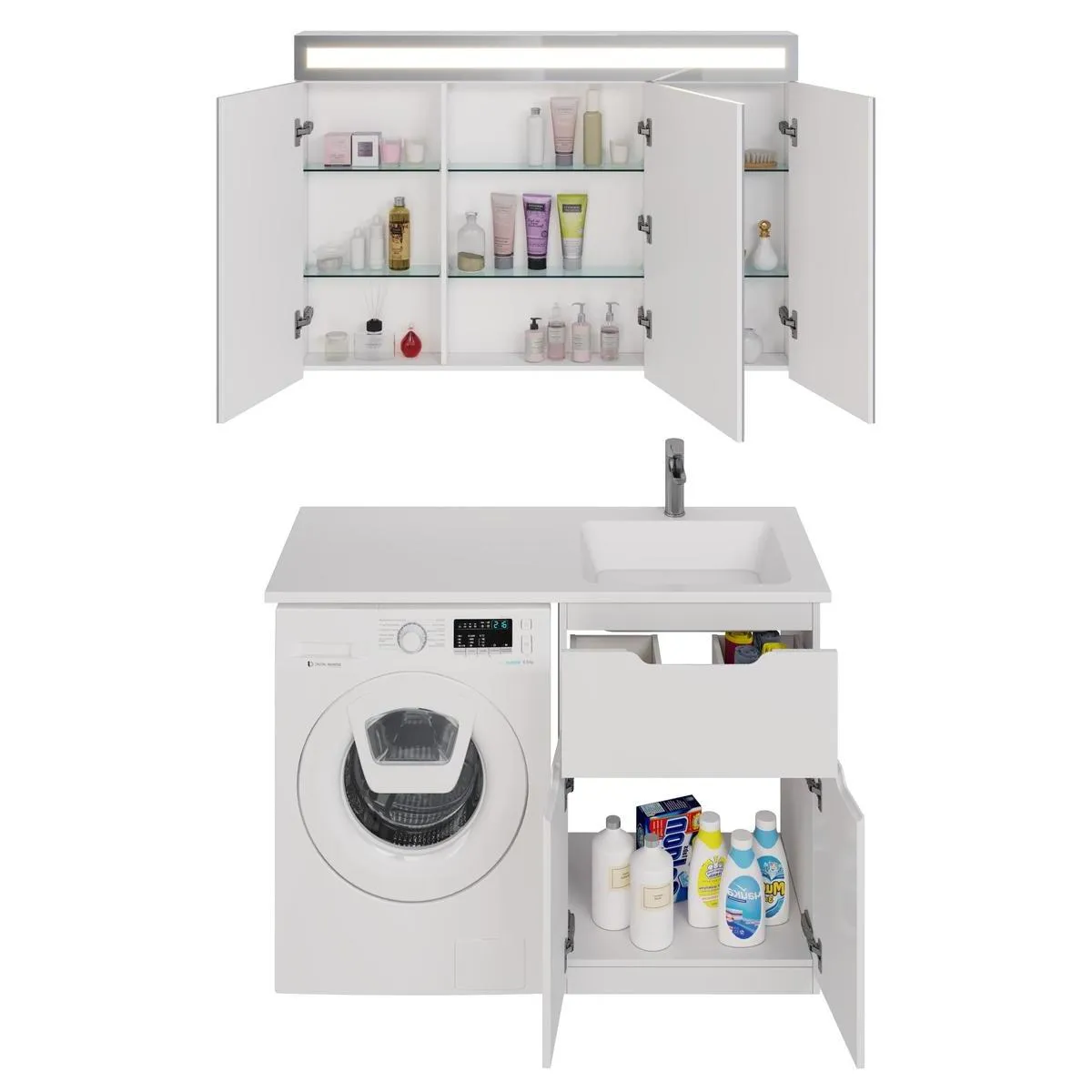 Тумба под раковину напольная Dreja Vega 60 см, белый