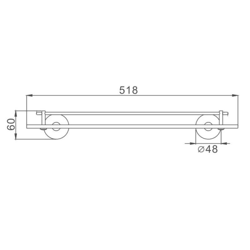 Полка стеклянная D-Lin D260111, черный