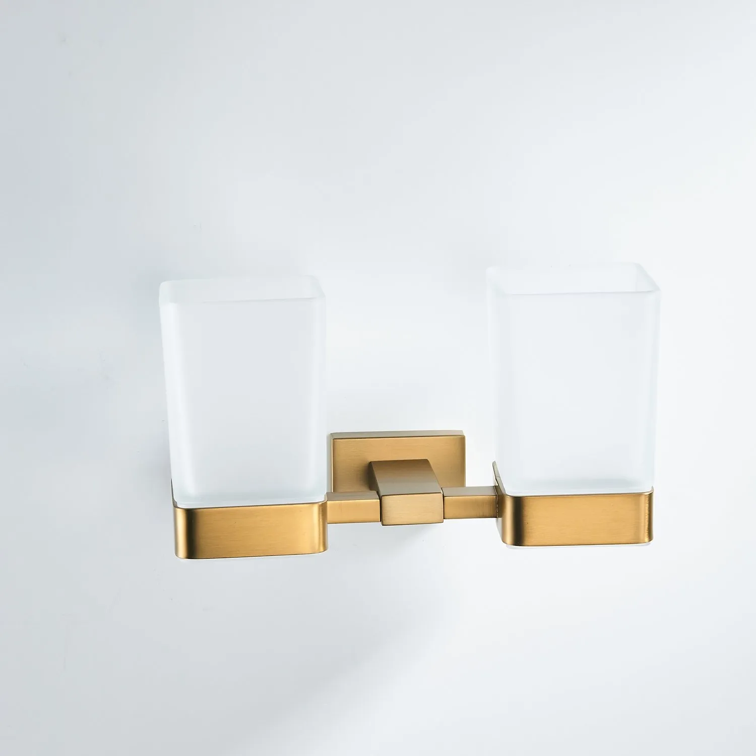 Стакан для ванной комнаты двойной Shevanik SG5622G, золотой сатин