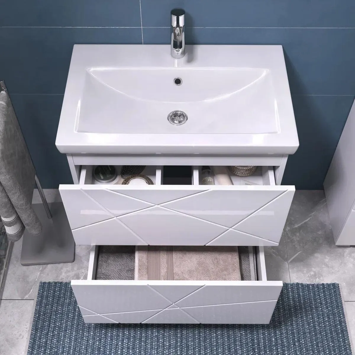 Тумба с раковиной напольная VIGO Geometry 016, 70 см