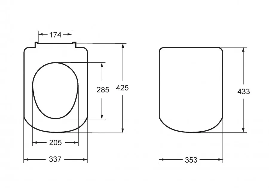 ZRU9307682 THE GAP сиденье с крышкой для унитаза тонкое с механизмом "мягкое закрывание", белый (аналог 801472001)