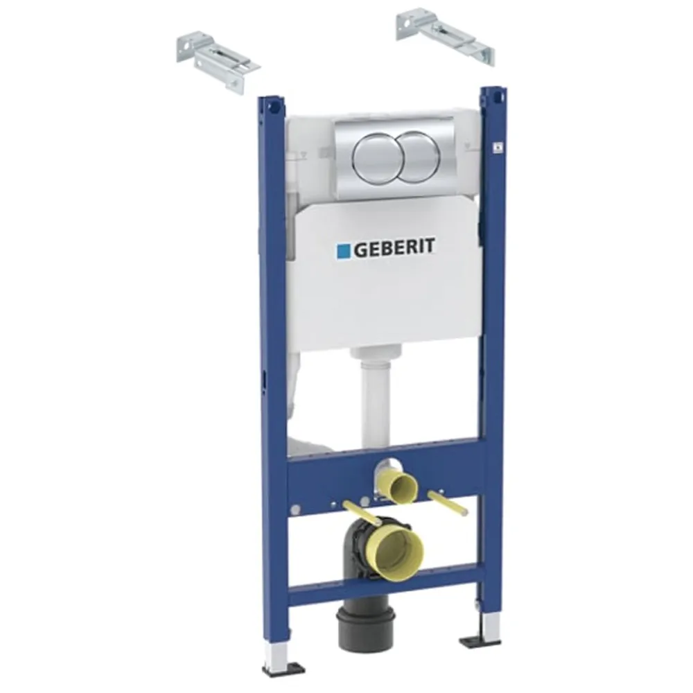 Комплект инсталляция и унитаз подвесной безободковый Geberit Delta The Gap, белый (458.149.21.R2)