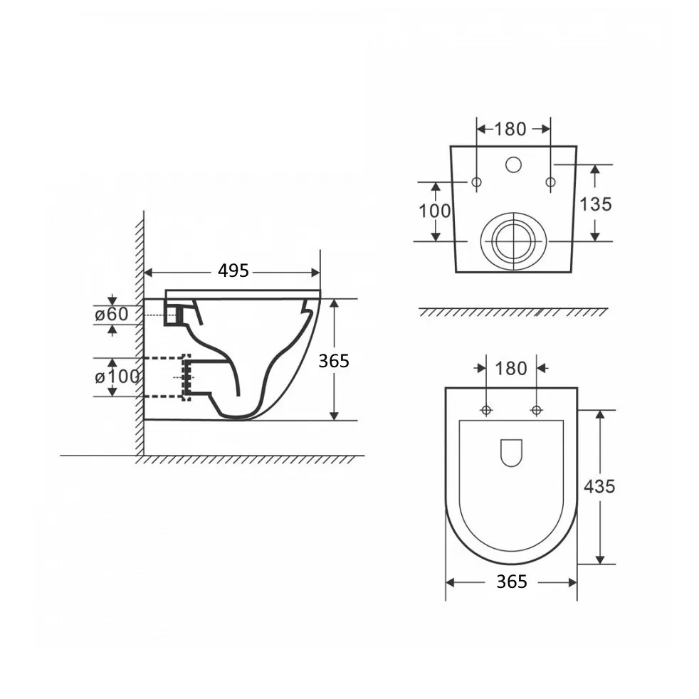 Унитаз подвесной Maretti Elena безободковый с микролифтом, EA10PBM06-844, белый