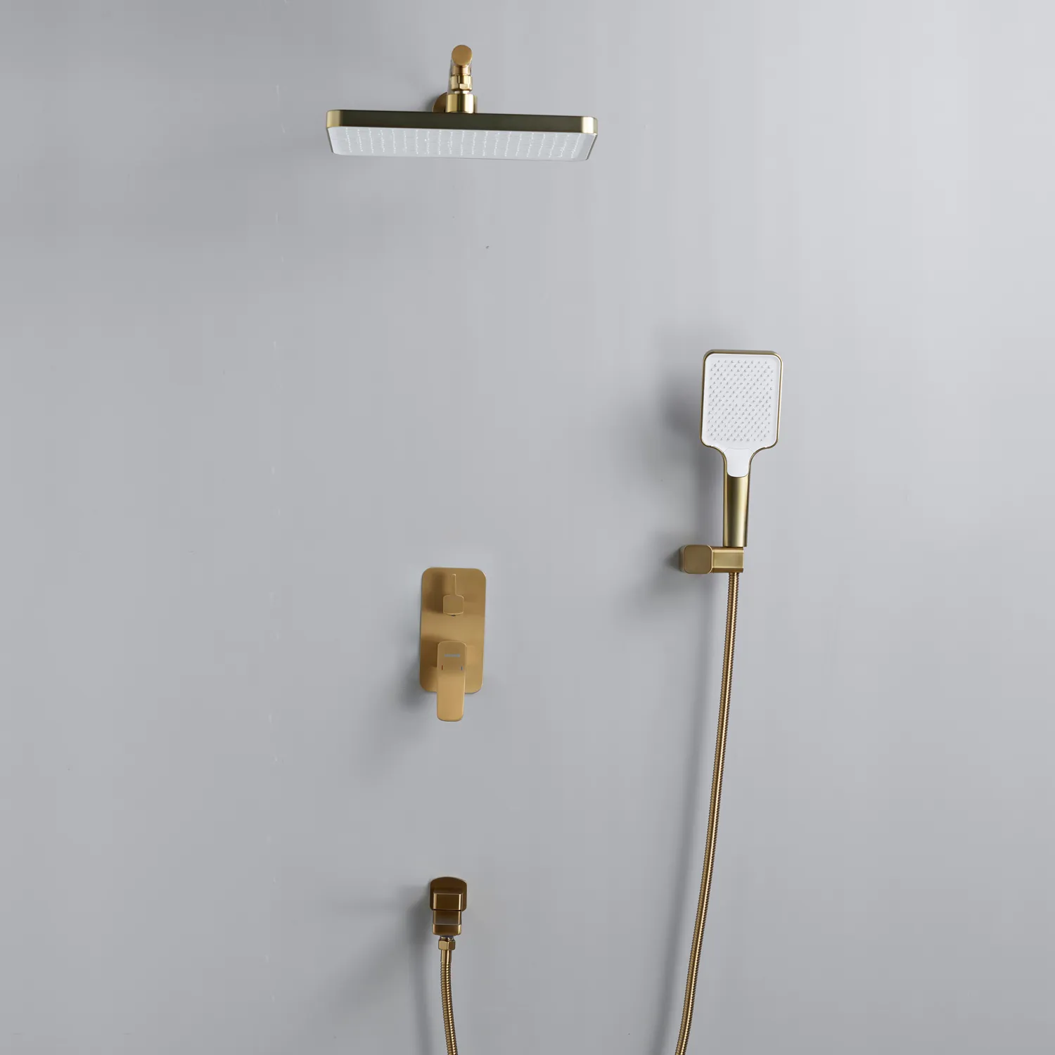 Душевая система встраиваемая Shevanik S9935G, золотой сатин