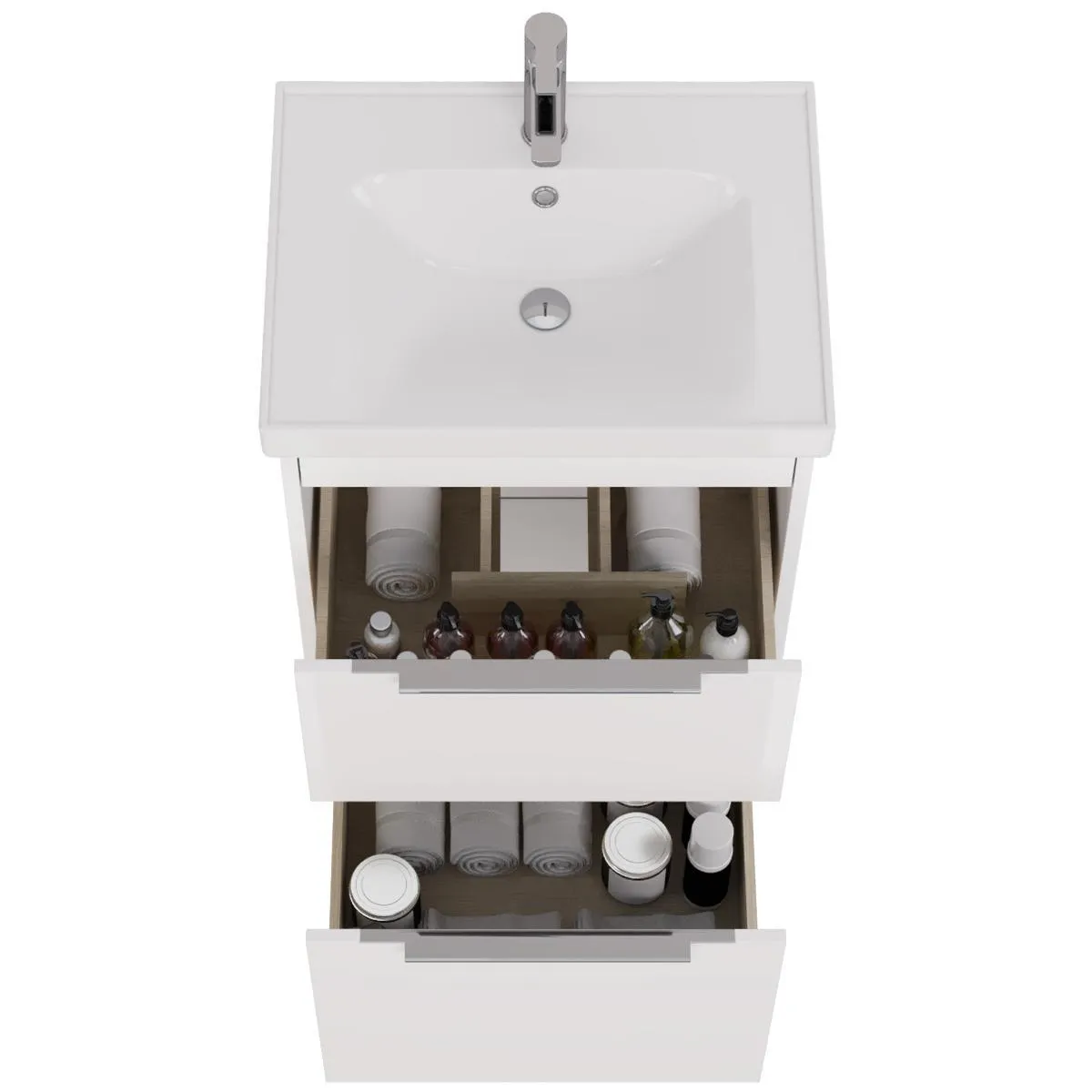 Тумба под раковину подвесная/напольная Dreja Prime 60 см, белый