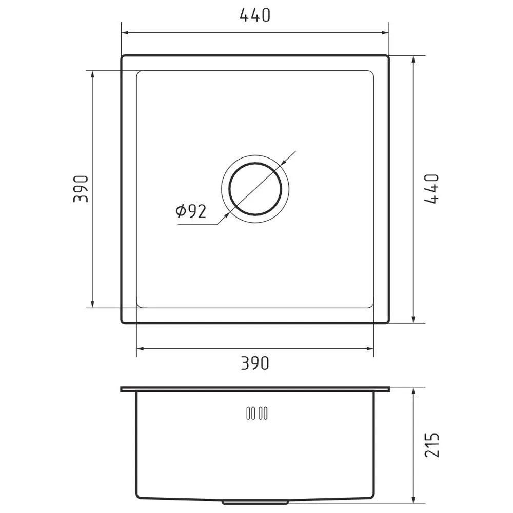 Кухонная мойка GranFest 4444, графит